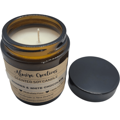 Berries & White Chocolate - Scented Soy Candle - Almira Creations