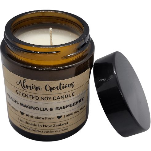 Peach Magnolia - Scented Soy Candle - Almira Creations