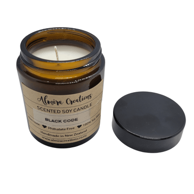 Black Code - Scented Soy Candle - Almira Creations