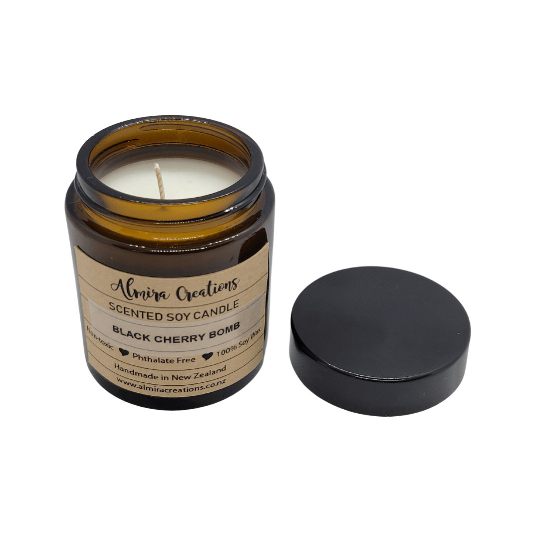 Black Cherry - Scented Soy Candle - Almira Creations
