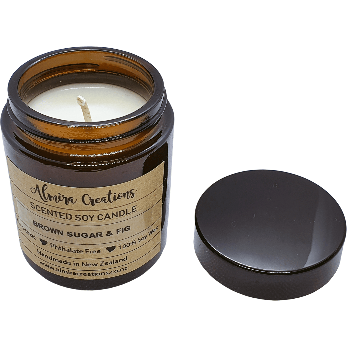 Brown Sugar & Fig - Scented Soy Candle - Almira Creations