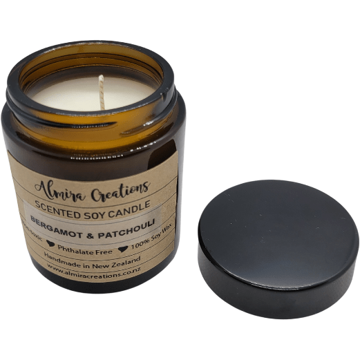 Bergamot & Patchouli - Scented Soy Candle - Almira Creations