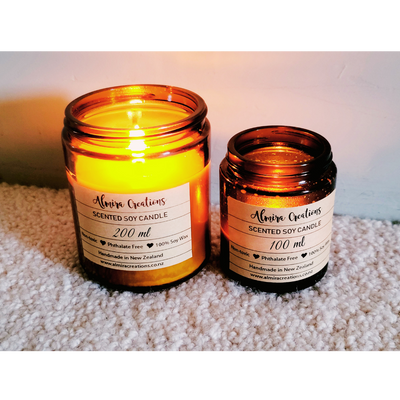 Peony Tea Rose - Scented Soy Candle - Almira Creations