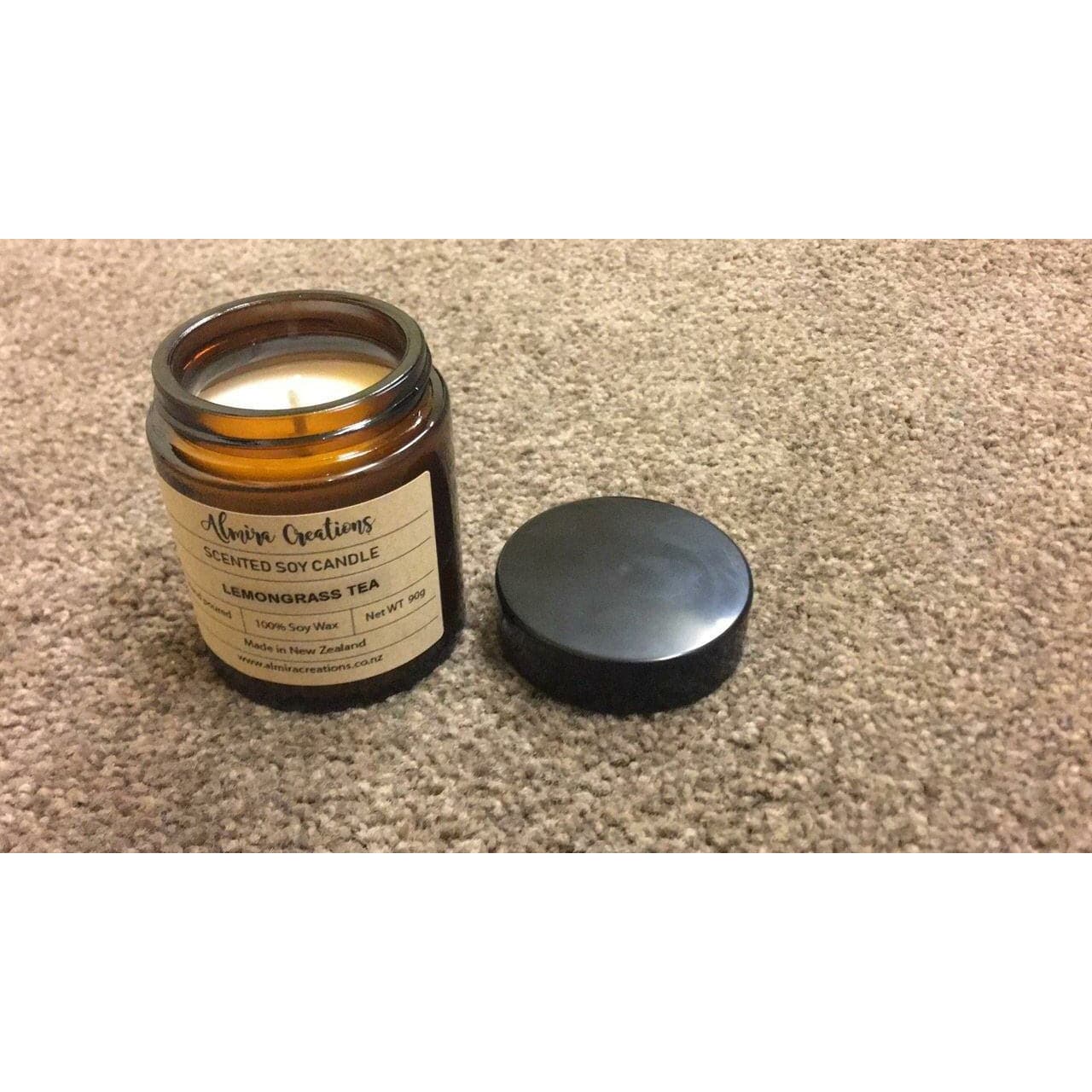 Lemongrass tea - Scented Soy Candle - Almira Creations