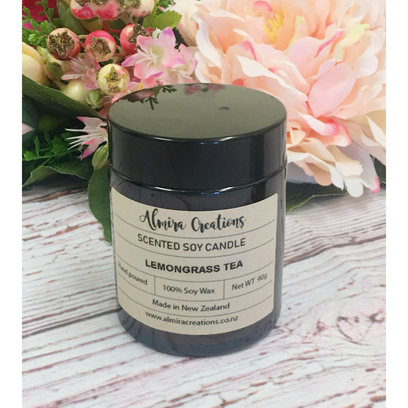 Lemongrass tea - Scented Soy Candle - Almira Creations